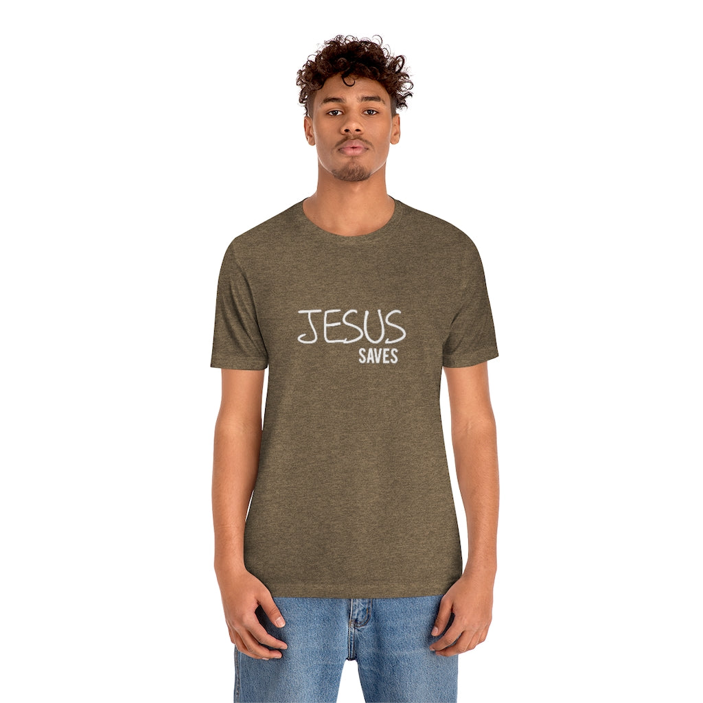 Jesus Saves Unisex Jersey Short Sleeve Tee